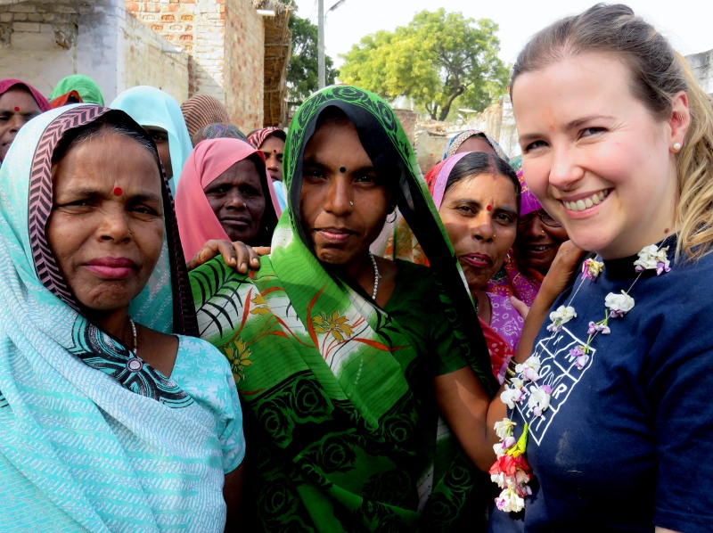Jess in Jamal Pur Village, India.
